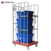 Chariot à roulettes en acier métallique pour entrepôt industriel personnalisé, durable, à double face