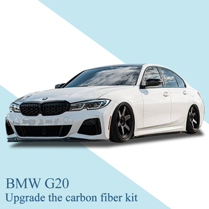 Pour BMW série 3 G20 lèvre avant en Fiber <span class=keywords><strong>de</strong></span> carbone véritable \ diffuseur arrière \ jupes latérales \ becquet \ Kit <span class=keywords><strong>de</strong></span> Modification <span class=keywords><strong>de</strong></span> calandre avant - Product Image 1