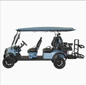 Custom Factory 4+2 Seat Stainless Steel Electric Golf Cart with Lithium Battery 36-Hole <b>Range</b> Hunting Buggy 300kg Load 24km/h - Product Image 2