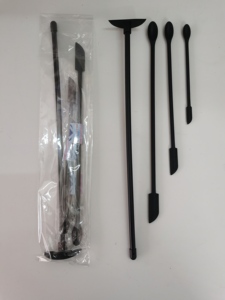 4 Pcs Gói <span class=keywords><strong>Silicone</strong></span> Món Tráng Miệng Màu Đen Công Cụ Chai Cleaner Kem Mứt Bơ Thìa <span class=keywords><strong>Scraper</strong></span> Chai <span class=keywords><strong>Scraper</strong></span> Nhà Bếp <span class=keywords><strong>Scraper</strong></span> - Product Image 2