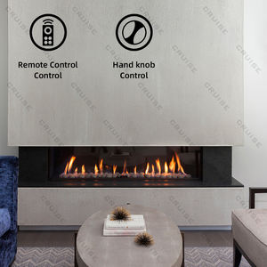 CRUISE 1524x380x720mm simple rangée/Double rangée flamme verre feuille de céramique un côté voir à travers le feu famille verre cheminée à gaz - Product Image 3