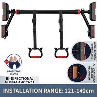 Barre de traction horizontale pour fitness, entraîneur de musculation à domicile, sans perçage, avec anneaux de gymnastique