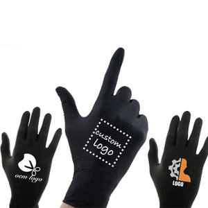 Logo OEM Impression Personnalisée Tatouage Hôtel Nettoyage Alimentaire Réparation de Voiture Salon de Coiffure Beauté Nitrile Pur Flexible 9 Gants - Product Image 4