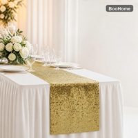 Nappe de table à sequins en gros, 30,5 cm de large, en polyester, pour mariage, fête, banquet, décoration de table, 182 cm, 275 cm, plusieurs couleurs