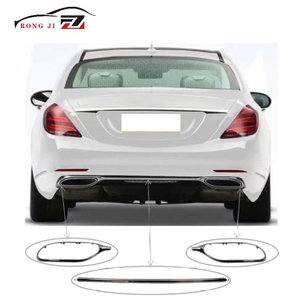 อุปกรณ์แต่งรถกันชนหลังโครเมี่ยมสีเงินสำหรับ <span class=keywords><strong>Mercedes</strong></span> Benz <span class=keywords><strong>S</strong></span> <span class=keywords><strong>Class</strong></span> W222 2228853000 2018 2019 2020 - Product Image 2