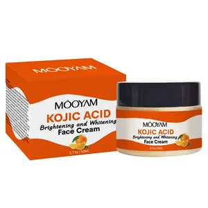Wholesale OEM Natural Kojic Acid Brightening And Whitening Face Cream Orange Peel Oil Vitamin C Remove Dark Spot Cream