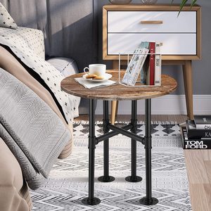 Patas de mesa de centro de bloque de madera de tubo de bloque de carnicero DIY con codo en T de brida de suelo de 1/2 ''3/4'' - Product Image 2