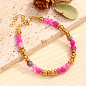 Ensemble collier et bracelet <span class=keywords><strong>en</strong></span> perles de cristal faites à la main de style bohème CAIOOCHE, plaqué or 18 carats, <span class=keywords><strong>bijoux</strong></span> quotidiens <span class=keywords><strong>pour</strong></span> femmes, style bohème INS - Product Image 3