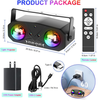 TSINYE-Projecteur d'Étoiles de Lumière de Boule Disco LED, avec Télécommande, Activé par le Son, pour les Fêtes