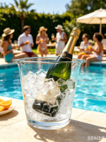 Seau à glace 1080IB Highland, seau à glace en verre portable pour la maison, petit refroidisseur à vin de style européen pour bar à domicile, KTV, fête, vin glacé