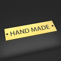 Plaque de marque personnalisée en acier inoxydable poli miroir, résistante à l'eau de mer, sans frais de moule, durable et lavable, avec étiquette privée sur mesure