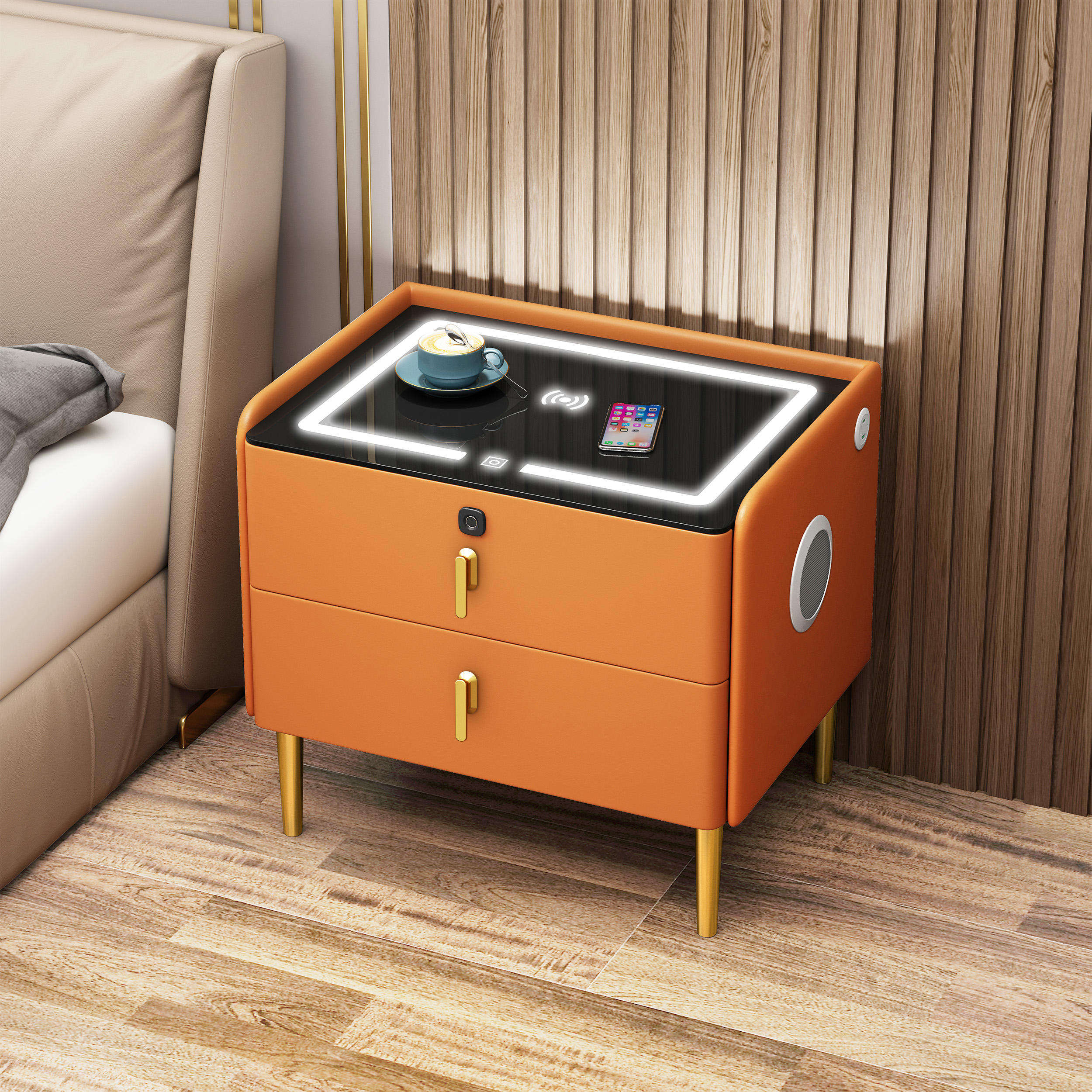 Orange+Tri color light+wireless charging