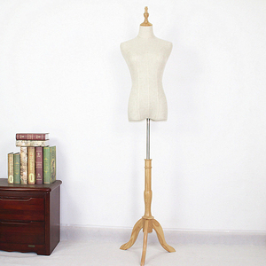 Maniquí de Mujer de Medio Cuerpo, Torso Realista <span class=keywords><strong>con</strong></span> <span class=keywords><strong>Brazos</strong></span> <span class=keywords><strong>Articulados</strong></span> de Madera, Forma de Vestir - Product Image 5