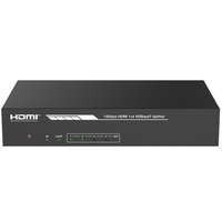 18Gbps 1x4 4K UHD HDMI HDBaset Splitter Kit de amplificador de distribución 4 receptores