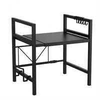 Étagère de rangement réglable en métal pour micro-ondes, extensible, pour comptoir, support de rangement sur pied pour cuisine et station café