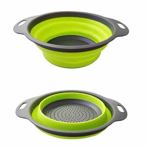 Passoire multifonctionnelle grande ou petite option pliable au-dessus de l'évier Passoire pliable pour légumes et fruits de cuisine - Product Image 4