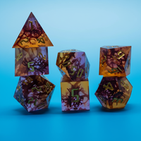 Ensemble de dés polyédriques en résine Musenluo D&D de haute qualité avec couleurs personnalisables, 7 pièces pour jeux de société, à partir de 14 ans