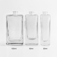Vente chaude 15mm col à sertir verre vaporisateur de parfum 30ml 50ml 100ml stock bouteille de parfum