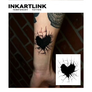 สติกเกอร์ลาย<span class=keywords><strong>สัก</strong></span>สมุนไพรรูปหัวใจหักแบบกำหนดเอง กันน้ำ ติดทนนาน 15 วัน ลายสักกึ่งถาวรสำหรับข้อมือ แขน ผู้ชาย ผู้หญิง - Product Image 2