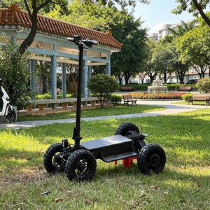 Trottinette électrique pliable tout-terrain à pneus larges, 4 roues, double moteur - Product Image 2