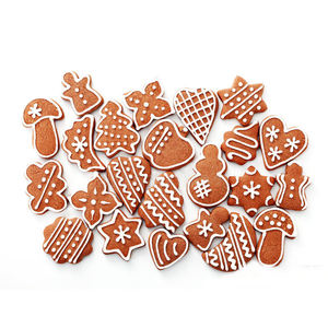 Galleta con sabor a jengibre de dibujos animados Halal, venta al por mayor, encantadora forma de muñeco de nieve de Navidad, galletas de jengibre - Product Image 4
