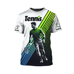 T-shirt de tennis personnalisé avec graphique du joueur et personnalisation du nom pour les fans de sport - Product Image 2