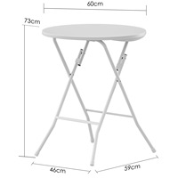 Table ronde de salle à manger pliante de camping en plastique blanc portable de 6 pieds pour l'extérieur et personnalisée en usine pour événement, fête avec 4 chaises