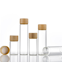 Vente en gros de mini pots en verre de marque TS avec couvercles en bambou pour stockage scellé, logo/design graphique personnalisable, fabriqués au Shandong pour noix, graines et aliments