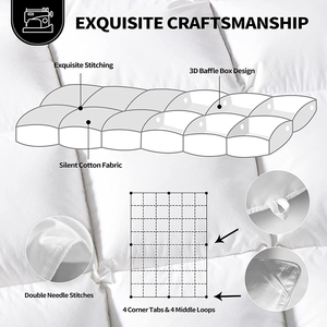 Peter Khanun plumes <span class=keywords><strong>d</strong></span>'<span class=keywords><strong>oie</strong></span> couette en duvet hiver épais couette insérer toutes saisons blanc <span class=keywords><strong>couverture</strong></span> en duvet 100% coton <span class=keywords><strong>couverture</strong></span> 028 - Product Image 6