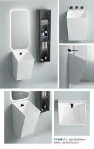 Lavabos suspendus Éviers muraux en céramique Grand évier mural - Product Image 2