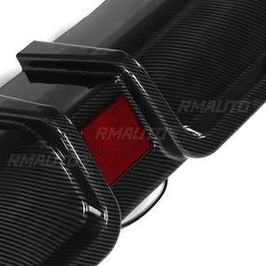 Carbon Fiber Look/Black 3pcs <b>Car</b> Rear Bumper <b>Diffuser</b> Splitter Lip Spoiler Bumper Guard Protector <b>for</b> Honda <b>for</b> Civic 2016-2019 - Product Image 6