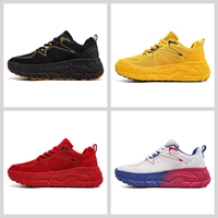 Chaussures de course respirantes en maille avec logo personnalisé, amorti dégradé, grande taille, légères, baskets de sport pour hommes, pour les grossistes