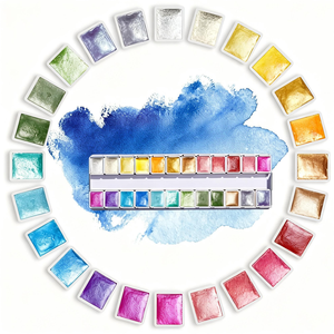 Rubens – Bloc de 48 aquarelles solides nacrées de qualité artistique, emballé individuellement, petit format - Product Image 1