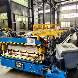 사용자 정의 크기 뜨거운 판매 더블 레이어 금속 지붕/유약 타일 자동 롤 성형 기계 - Product Image 2