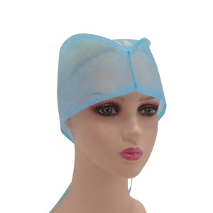 Aimmax Bonnet de protection jetable non stérile en PP non tissé léger bleu pour infirmières et médecins - Product Image 5