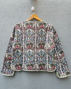 Abrigo de algodón acolchado hecho a mano de alta calidad para mujer, estilo invierno, con estampado indio, estilo bohemio, regalo para ella. - Product Image 6