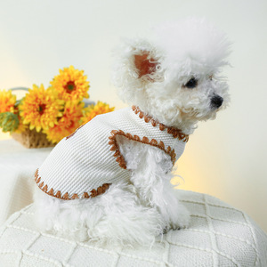 ONESTEP Manufacturer's Custom Embroidered Ice for Cream Bear Vest for <strong>Small</strong> Medium-Sized <strong>Dogs</strong> Spring Summer Pet <strong>Coat</strong> for Teddy - Product Image 2