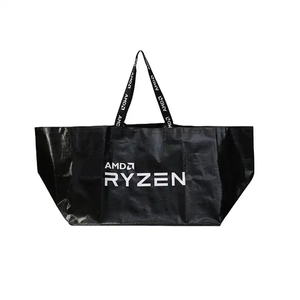 Manufacturer wholesales oversized plastic PP <b>woven</b> <b>bags</b> with double handles shopping <b>bags</b> and customized logo shopping <b>bags</b> - Product Image 2