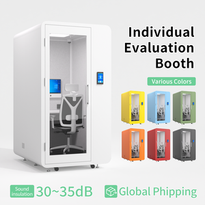 Cabine insonorisée sécurisée pour évaluations d'appels d'offres, bureau, salle de réunion, salle privée, salle d'enchères, salle confidentielle, ventilation, LED, CE, hôtel, centre commercial - Product Image 1