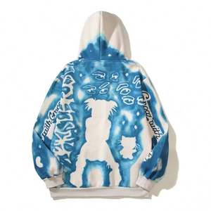 Sudaderas con capucha de calidad de lujo High Street Full Print Casual Hoodies Sudaderas Tejido de punto Impreso Pullover con capucha - Product Image 4