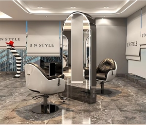 <span class=keywords><strong>Specchio</strong></span> LED di Lusso Personalizzabile |   <span class=keywords><strong>Specchio</strong></span> Bifacciale di Alta Gamma per Saloni Professionali di Parrucchieri - Product Image 2