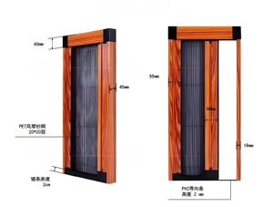 Có thể thu vào trackless cửa trượt polyester sợi thủy tinh xếp li lưới nhôm muỗi <span class=keywords><strong>Net</strong></span> thiết kế thanh lịch cho nhà văn phòng - Product Image 5