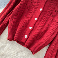 Ensemble deux pièces en tricot style preppy coréen 2026 pour femme : Cardigan et jupe – Tenue élégante et tendance pour l'école, les fêtes et le quotidien – Vente en gros