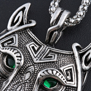 Vente de gros Collier loup Celti en alliage métallique brillant pour adolescents - Product Image 6