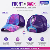 Casquette Trucker Tie-Dye pour Femme, Gorras Deportivas, Dos en Maille, Visière Courbée, Style Festival Jeunesse, Vierge