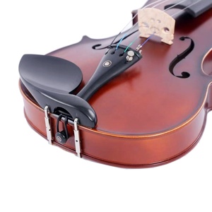 Violín de Alta Calidad con Tapa, Fondo y Lados de Abeto Sólido en Color Ébano Brillante - Product Image 5