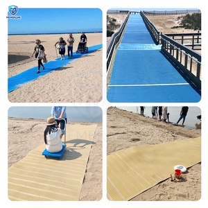 Tapis d'accès de plage en maille polyester à trous carrés, robuste, à enroulement rapide, antidérapant, pour la protection <span class=keywords><strong>des</strong></span> allées de plage et <span class=keywords><strong>des</strong></span> <span class=keywords><strong>dunes</strong></span> - Product Image 5