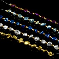 Perles en vrac de géodes druzy naturelles de forme irrégulière 6-10mm, électroplaquées colorées, pour la fabrication de bijoux bruts, certifiées Chine, prix d'usine, nouveauté