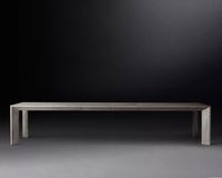Table à manger extensible rectangulaire en chêne massif recyclé HLM36, style ferme moderne, personnalisable, 10 places, différentes finitions