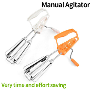 Batteur à oeufs à manivelle en acier inoxydable <span class=keywords><strong>de</strong></span> 10 pouces <span class=keywords><strong>Fouet</strong></span> à oeufs semi-automatique rapide pour la cuisson Outil ménager - Product Image 3